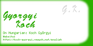 gyorgyi koch business card